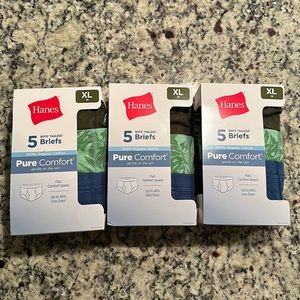 New 3 sets of Hanes Boys Tagless briefs organic cotton size XL 18